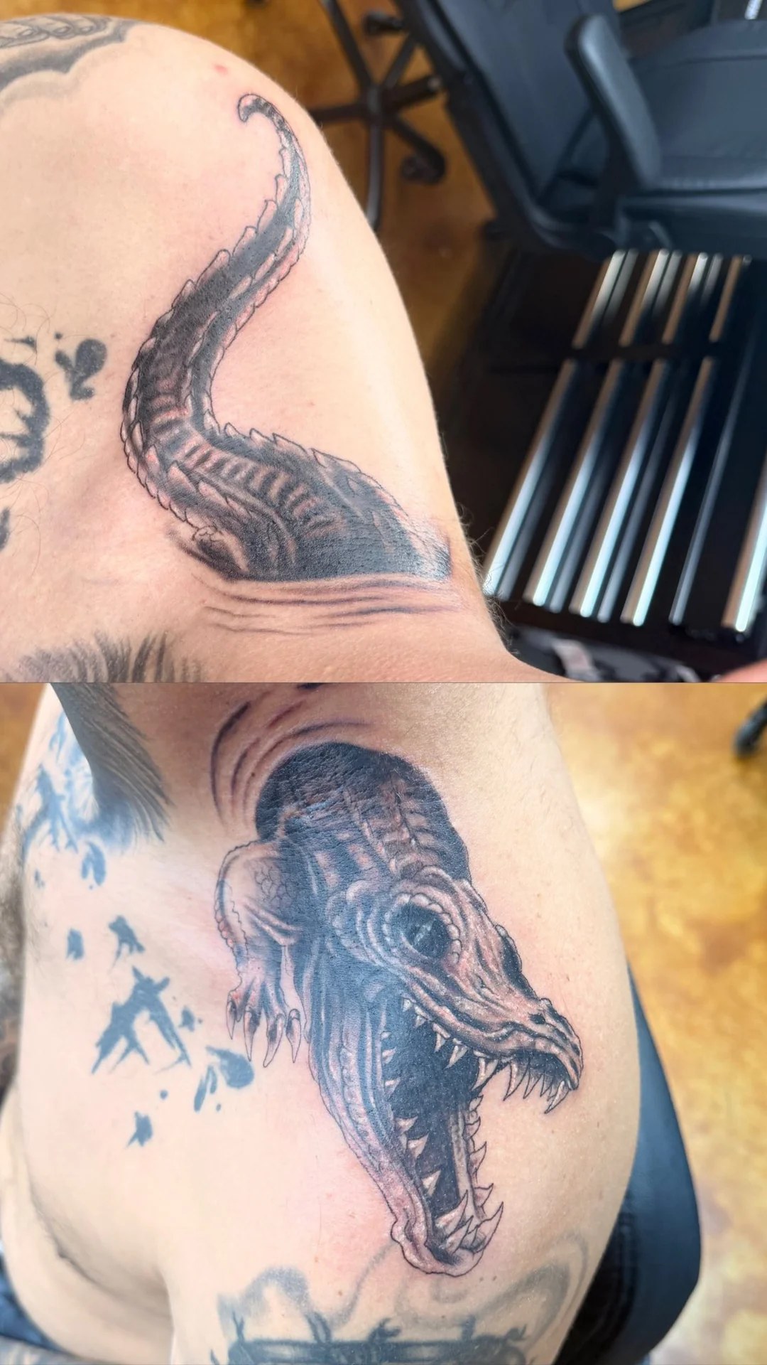 Black & Grey tattoo by Anthony (Buddha) Boudreaux - Cursed Ink Society artistry