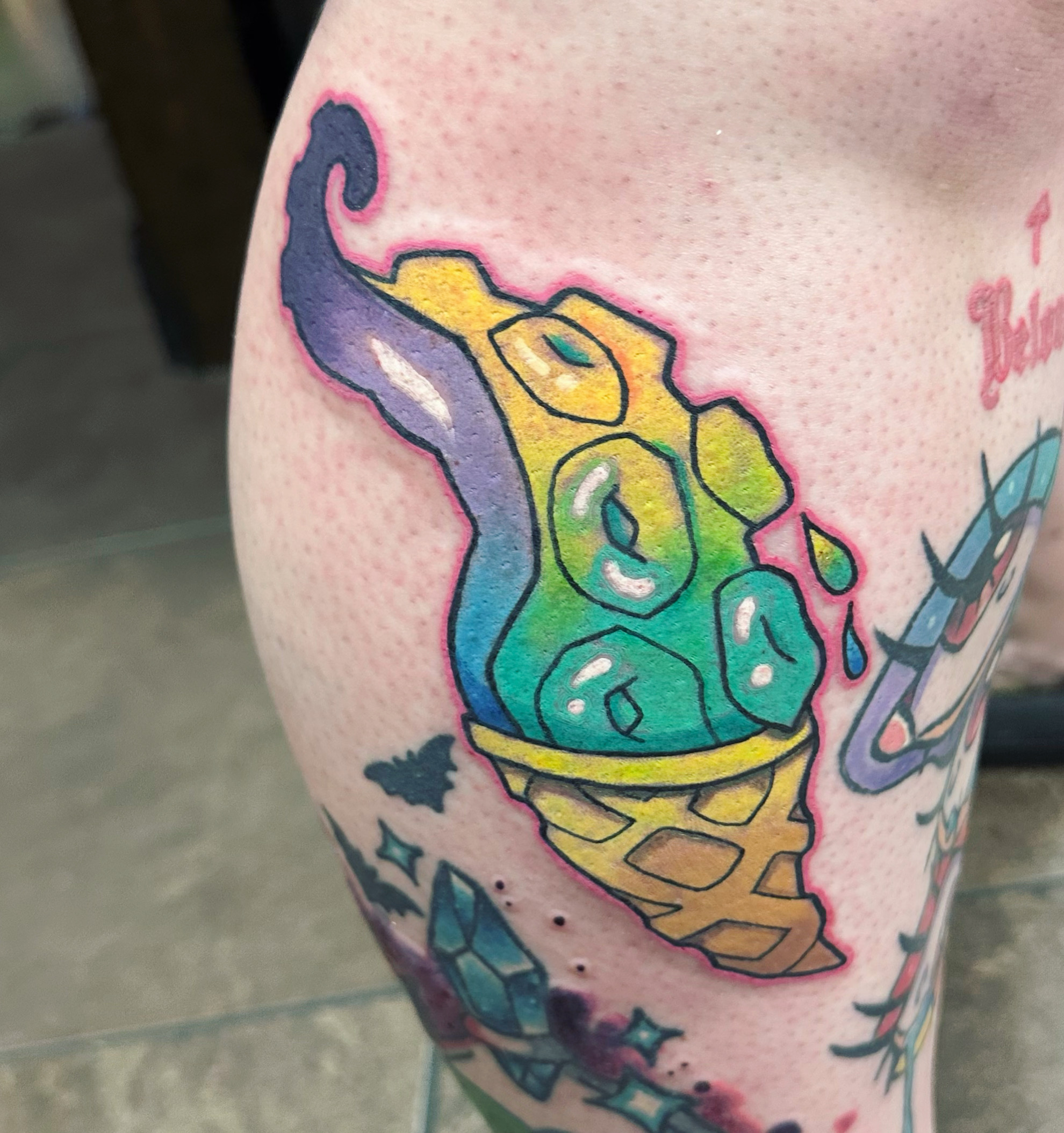 Watercolor tattoo by Ashley Wood - Cursed Ink Society artistry