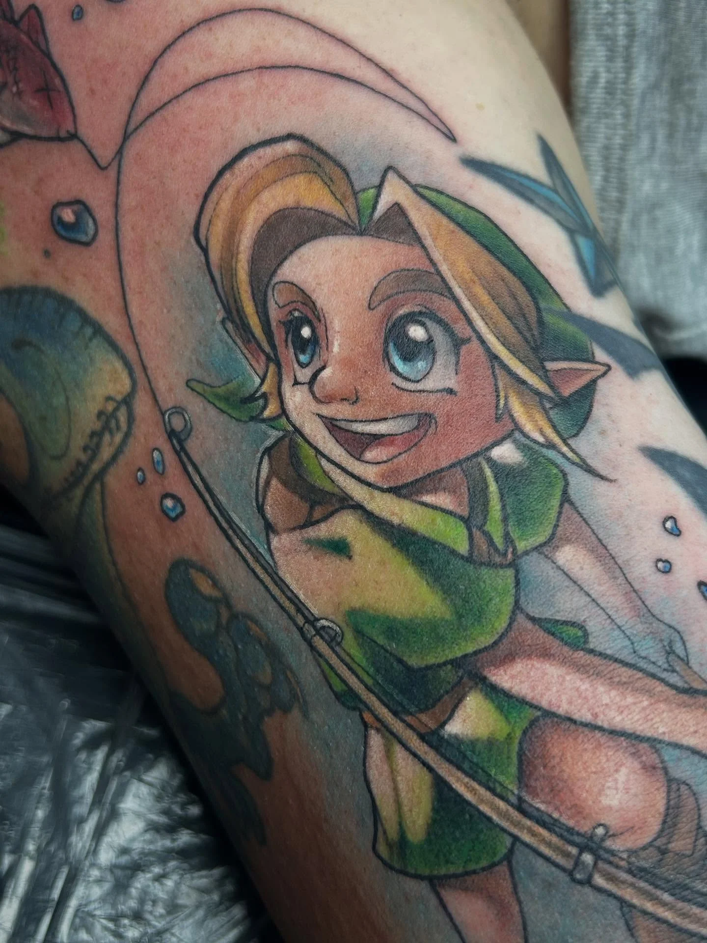 Manga tattoo by Cody Crochet - Cursed Ink Society artistry