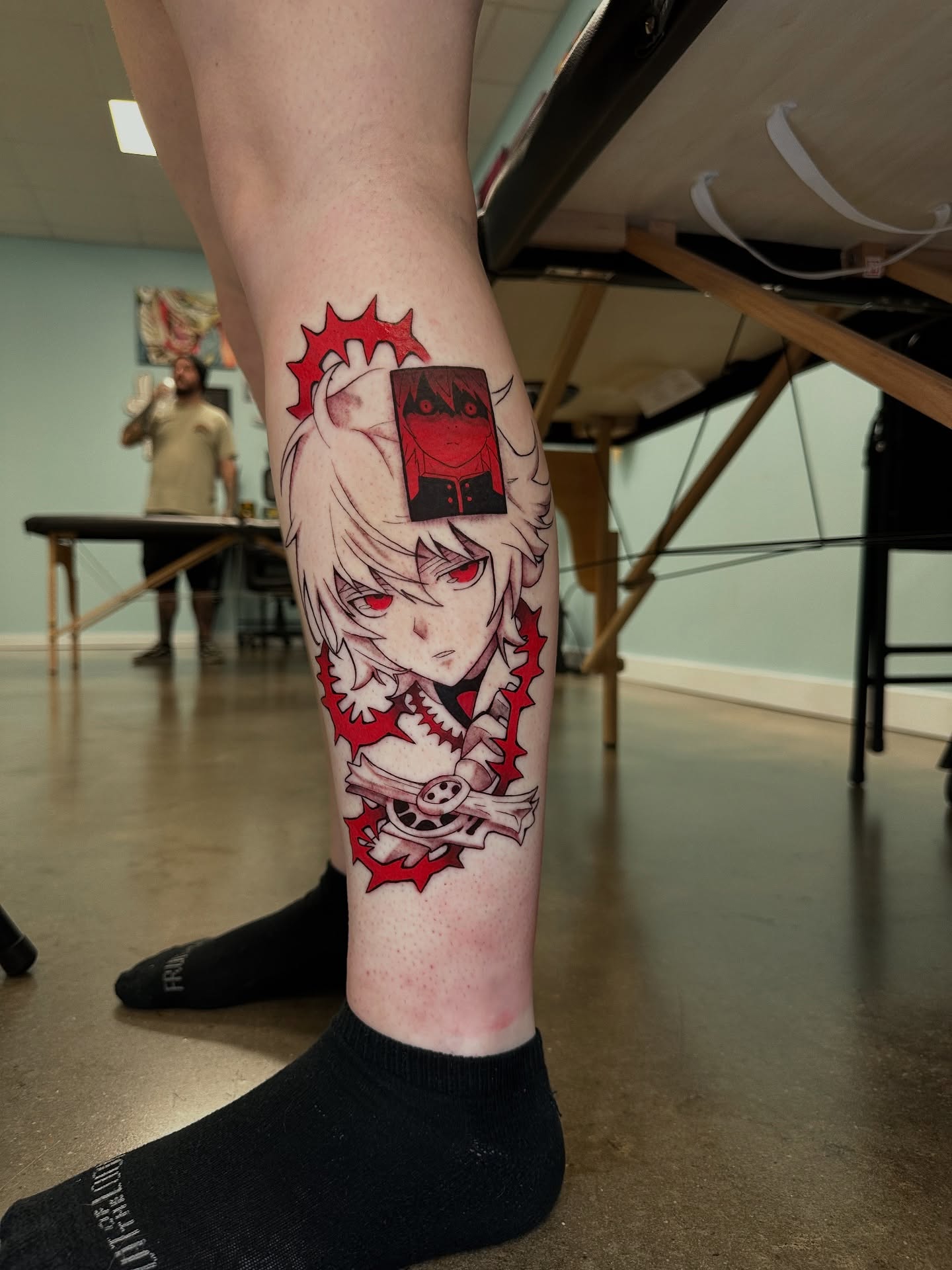 Anime Character Work tattoo by Trent - Cursed Ink Society artistry