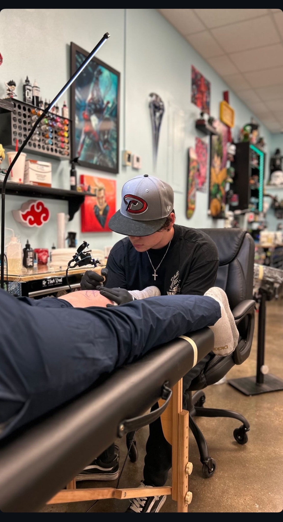 Anime Character Work tattoo by Trent - Cursed Ink Society artistry